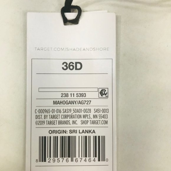 Shade And Shore Women's Size 36D Bikini Swim Top Underwire Brown Polka Dot New - Picture 4 of 13